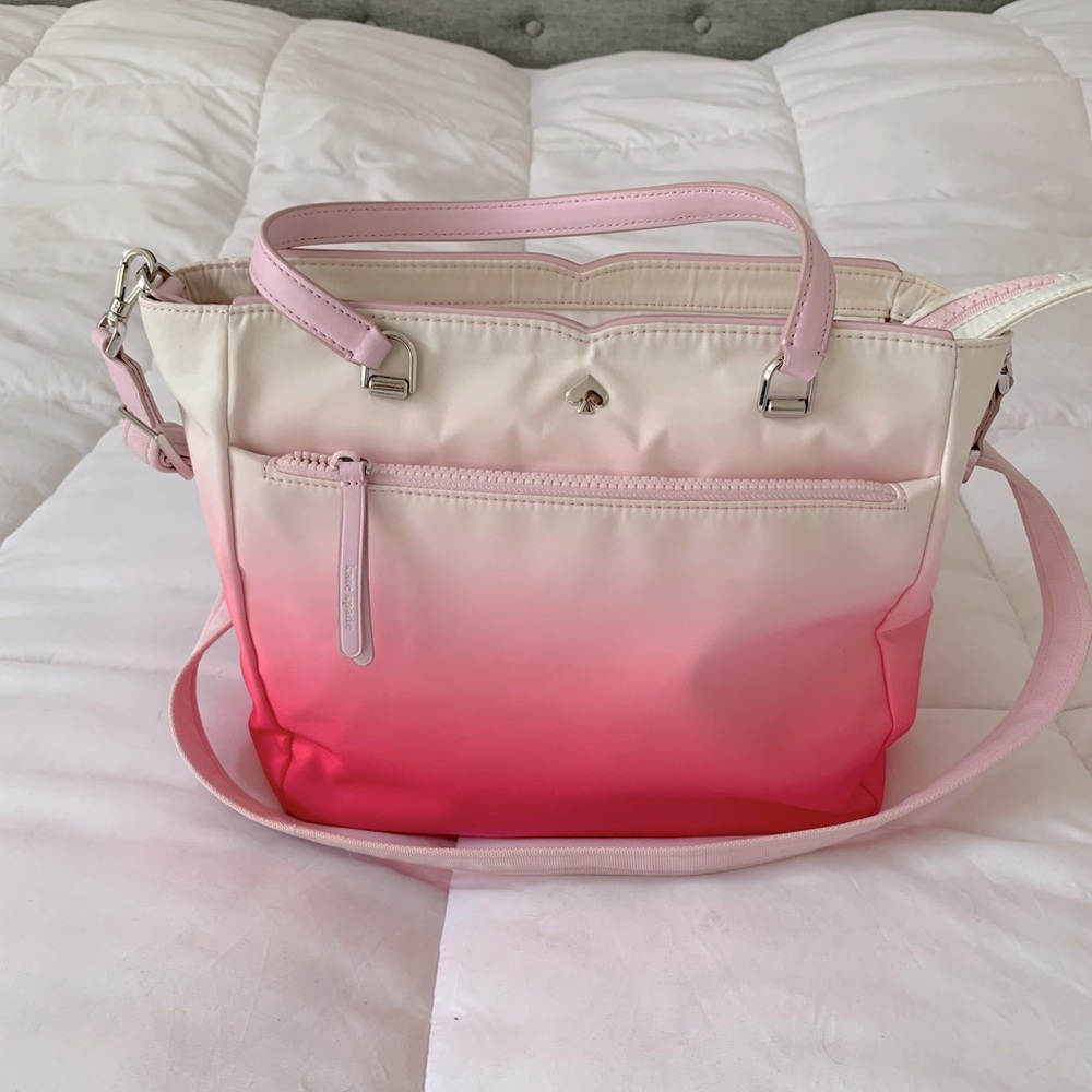 Kate Spade Pink and Cream Tote Bag with Gradient Design